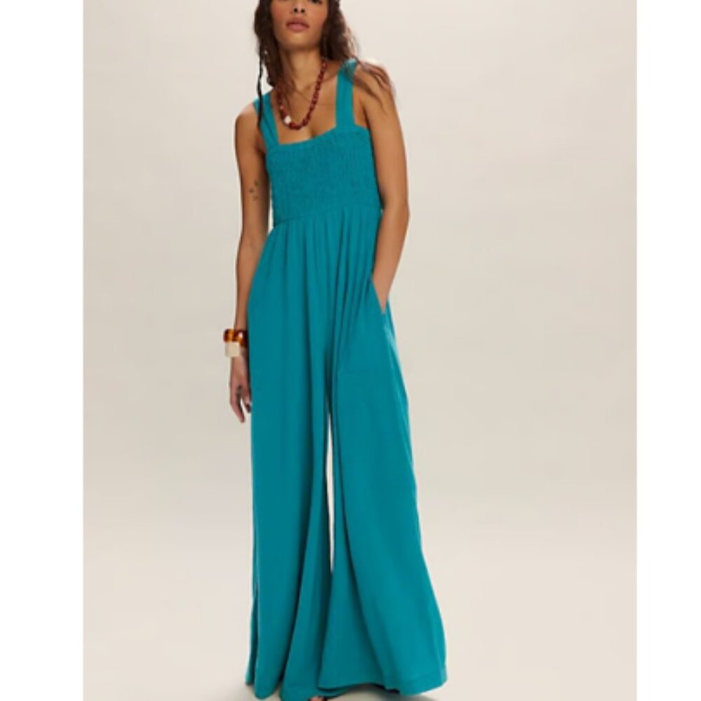 Free People FP Beach Homecoming Jumper, teal, size XL